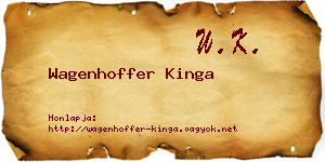 Wagenhoffer Kinga névjegykártya