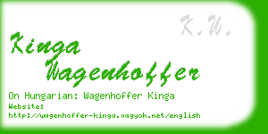 kinga wagenhoffer business card